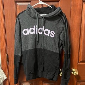 Adidas Woman’s Charcoal and Black Hoodie